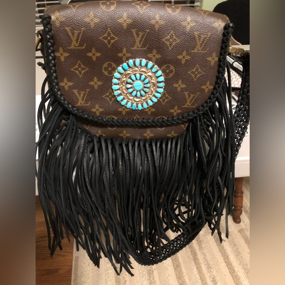 Louis Vuitton Handbags - Authentic ONE of a KIND Vintage LV upcycled BOHO Cross Body Bag w/ dust bag.